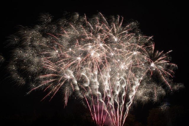 Fireworks at Thornes Park in 2021.