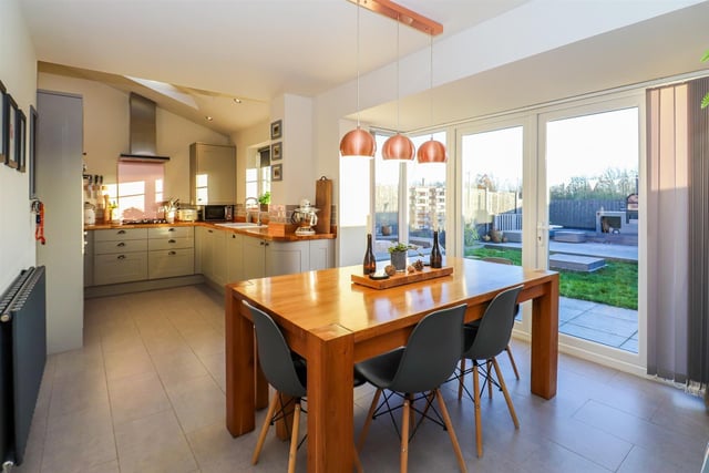 The kitchen with diner has patio doors to give access to the rear garden.