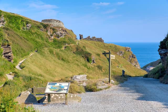 Entrance to Tintagel Castle in Cornwall - tickets are free to English Heritage members! Photo: AdobeStock