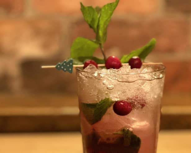 Brick and Liquor's virgin cranberry spritzer is one of the drinks available in Dry January