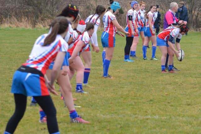 Castleford RUFC Girls U18s in action.