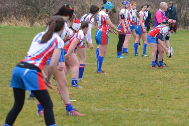 Castleford RUFC Girls U18s in action.