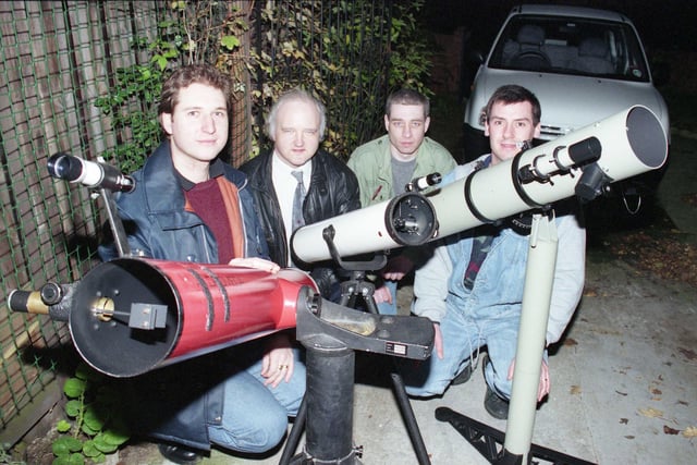 Sunderland Astronomical Society's members Dave Newton, Jeff Lashley, Don Simpson and Tom Crann were in the picture 28 years ago.