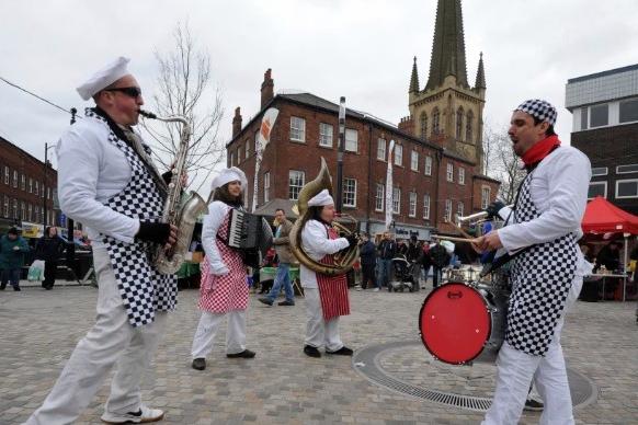 The Skiband play for visitors to the festival in 2013.