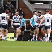 Manoa Wacokecoke bagged a superb brace for Featherstone Rovers in their Challenge Cup defeat at Leigh Leopards. Photo by John Victor.