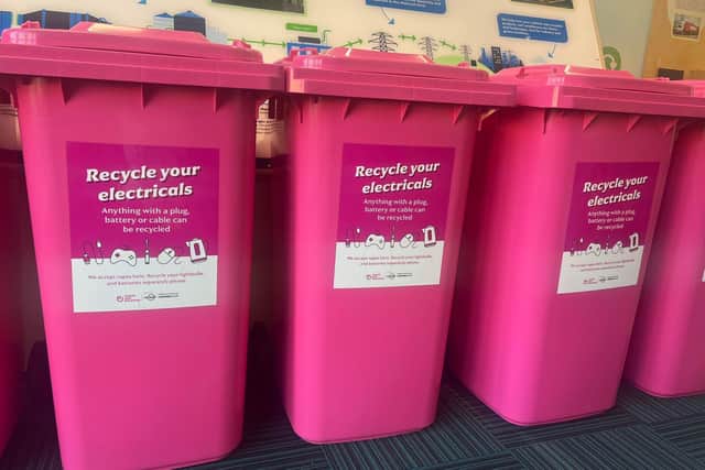 New electrical recycling points in every library and at 15 bring site locations across the district. Picture – supplied