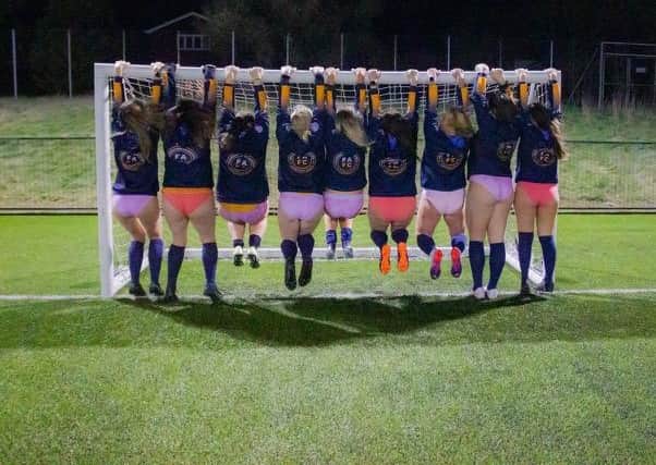 Featherstone Academical FC players rallied together to support a Brave Bird Pants campaign