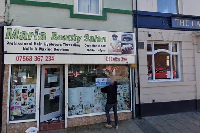 105 Carlton Street in Castleford town centre as Maria Beauty Salon. Picture by Google