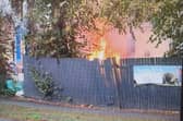 Fire crews dealt with a blaze outside the former Whinney Moor pub in Lupset.