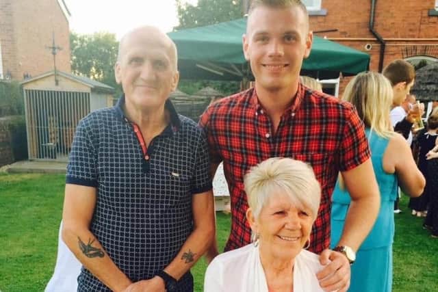 Danny with his grandparents