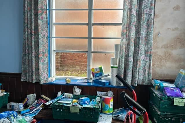 A trustee of the foodbank think the burglars may have entered through a window in the church.