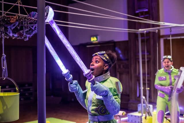 Curious Investigators has been hatched by One-Tenth Human, commissioned by Big Imaginations and is supported by the Backstage Trust and Arts Council England. Photo Credit Grant Arche