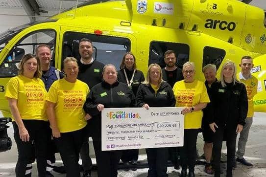 Staff from Asda have participated in numerous fundraising activities for Yorkshire Air Ambulance.