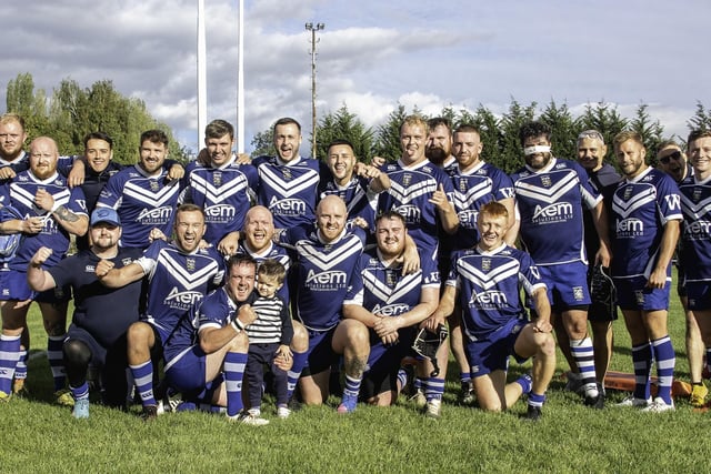 Pontefract RUFC's winning line-up against Morley. Picture: Jonathan Buck