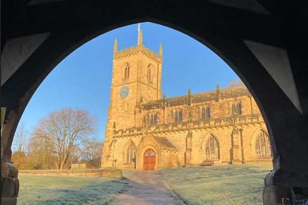 Rothwell Church on a cold frosty morning, taken by Alan Barnes.