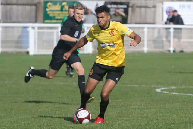 Nathan Curtis scored Ossett United's fourth goal in their impressive win at Grantham Town.