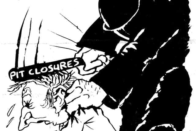 A miners' strike era cartoon