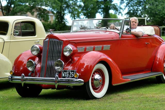 Flashback: Bob Mitchell with his 1937 120B Roadster Convertible at Ossett's Illingworth Park Gala in 2017