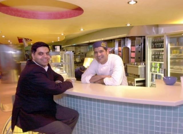 Abdul's the new-age curry restaurant in Wakefield, the joint venture of Ajaz Ahmed (left) and Abdul Gafoor, in 2002.