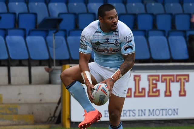 Joey Leilua has signed a new deal to stay with Featherstone Rovers. Picture: Rob Hare