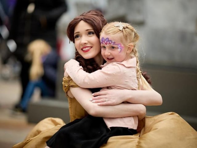 Belle and a happy friend.