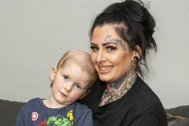 Mum Laura Pearman with her son Ellis. Picture: Tony Johnson