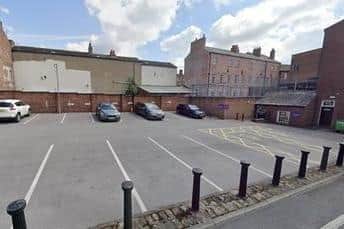 The bank's car park