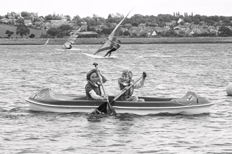 Activities on Pugneys lake in 1985.
