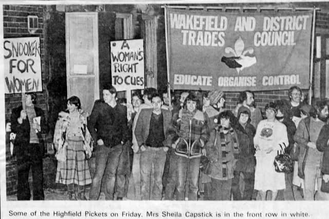 Thirty years ago Wakefield snooker player, Sheila Capstick,  sparked a national campaign for equality for women in working men's clubs.
y1SheilaCapstickD945