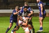 Featherstone Rovers in action in their Championship play-off at Bradford Bulls. Picture: Kevin Creighton