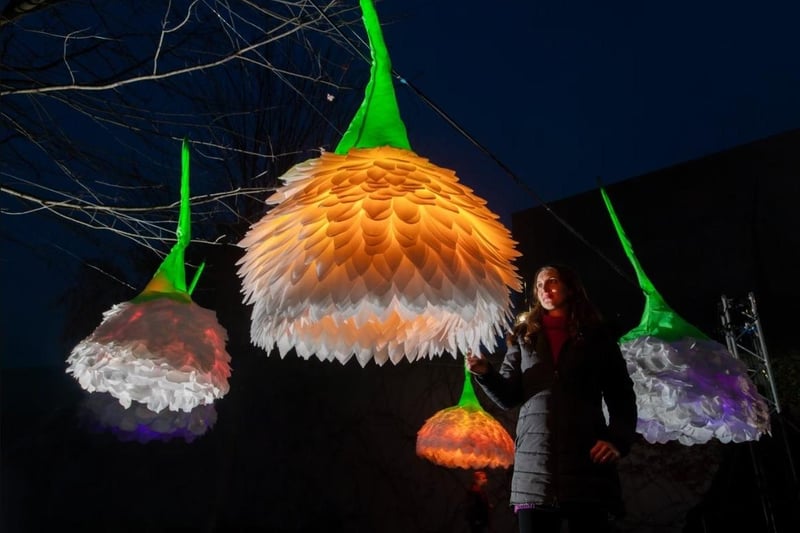 Artist Alison Smith with her installation The Necatry, at The Hepworth, Wakefueld, as park of the towns Light Up weekend. Picture Bruce Rollinson
