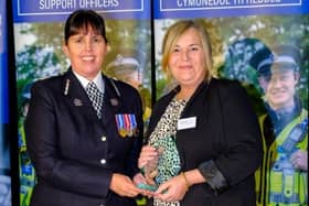 PCSO Julie Wood was awarded the ‘problem solving’ award at the National PCSO Award Ceremony on January 13.