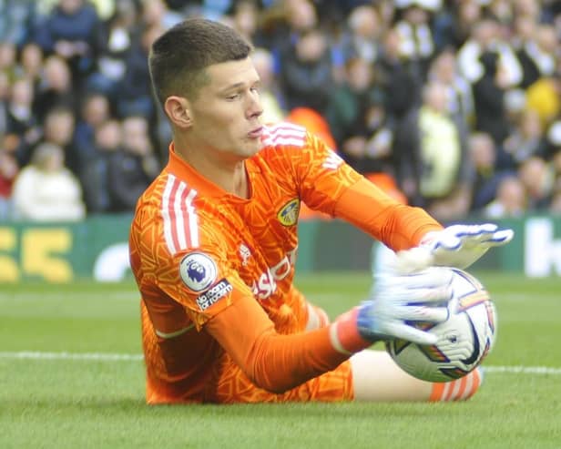 Illan Meslier was caught out of position for Everton's winning goal.
