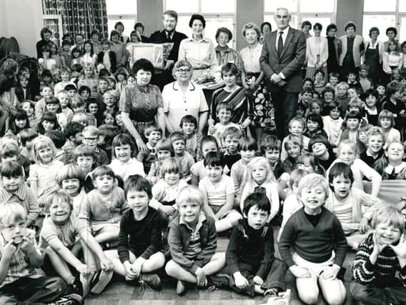 Standbridge Lane Primary School, Kettlethorpe. The retirement of the school cook. Published in the Midweek Extra 8.6.1984.