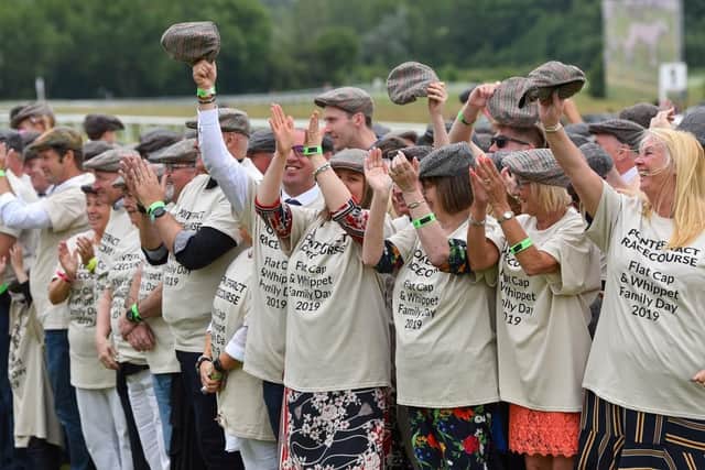 A total of 691 people took part in the world record attempt at Pontefract Racecourse on Sunday. Picture: Pontefract Racecourse.