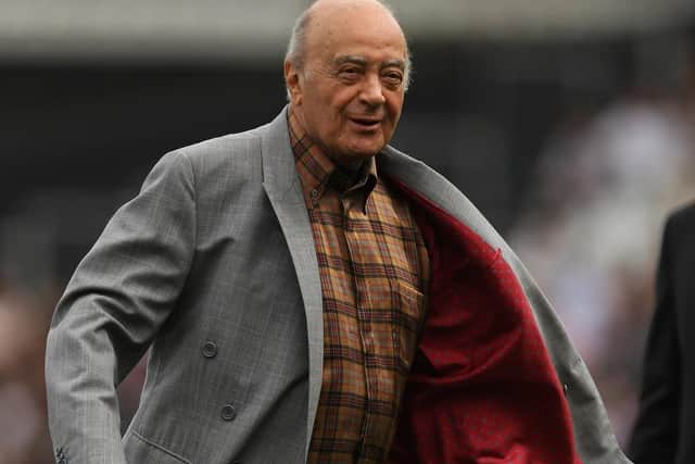 'Top boss': Working for Mohammed Al Fayed for two years was "fantastic", he says.
