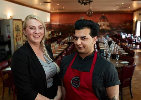 Valentinos were the winners. Anna Tawrel and head chef Umar Raza.