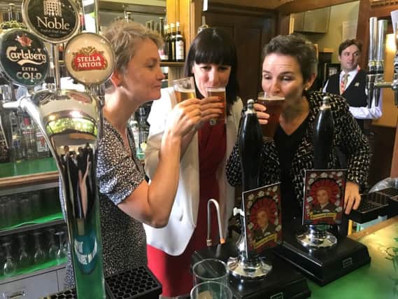 The launch of the Baroness Bacon Beer in the House of Commons' Strangers Bar.
