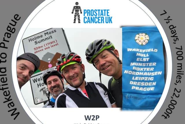 The cyclists are hoping to raise as much money as possible for Prostate Cancer UK