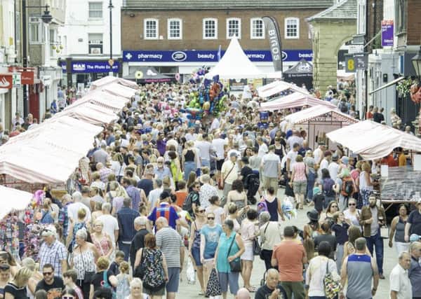 People flocked to Pontefract town centre's Marketplace during for this year's Liquorice Festival.