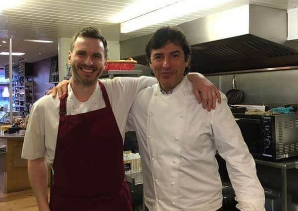 KEEP IT REAL: Lee Wilkinson with Jean-Christophe Novelli.