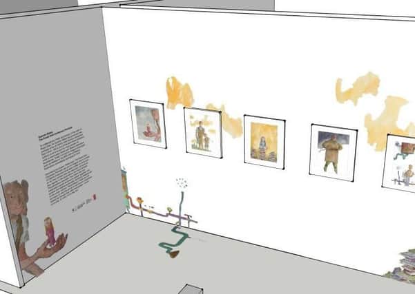 An image of how the Quentin Blake exhibition space will look.