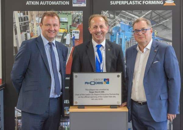 Roger Marsh, Chairman of Leeds City Region Enterprise Partnership (LEP), officially opened the new Calder Vale site for Group Rhodes on July 4.