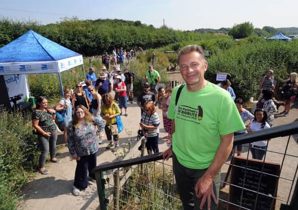 TV presenter and Naturalist Chris Packham pictured at Fairburn Ings, near Castleford.19th July 2018 ..Picture by Simon Hulme