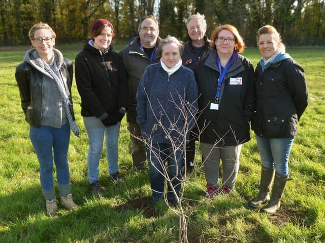 Newspaper: Pontefract & Castleford Express.
Story: A memorial wood has been planted on the edge of Fryston woodland, Castleford, in memory of fallen soldiers.
Pictured: Representatives from Friends of Fryston Wood, Castleford Heritage Trust, Wakefield District Housing and Wakefield Metropolitan District Council are stood by one of the 200+ new trees.
Reporter: Nick Frame.
Photographer: Andrew Bellis
email: andrewbellisphotography@gmail.com
Twitter: @SnapperAndrewB
Mobile: 07885 426 523
Photo date: 10/11/17
Picture ref: AB257a1017