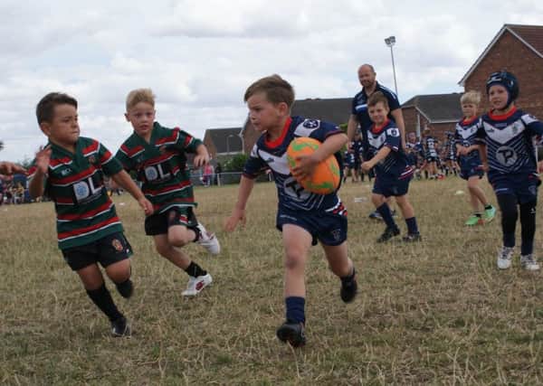 Sharlston Rovers Junior Sections rugby gala last Saturday featured more than 200 young players.