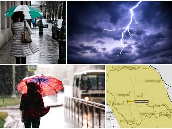 The Met Office have just issued a yellow weather warning for Yorkshire as various parts of the region are set to be hit by thunderstorms TODAY
