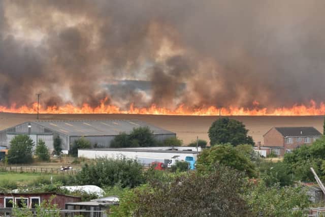 The blaze at Kingsley Green Farm. Photo by Sara Tonkinson.