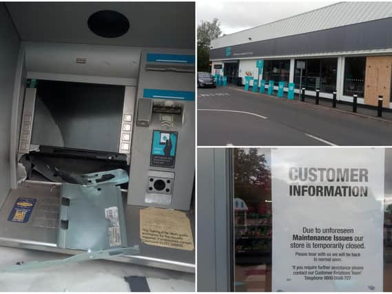 Burglars escaped with money from the cash machine at the Co-op store in Ackworth.