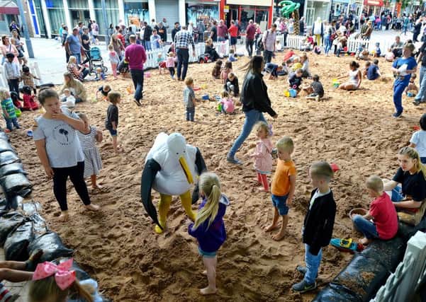 Annual Seaside in the City event held in Wakefield city centre.